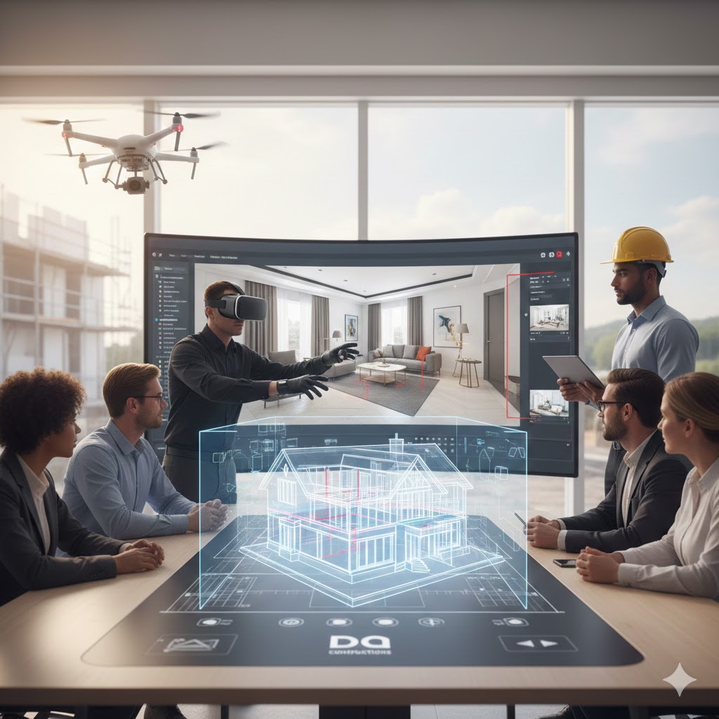 Building in the Virtual World: How BIM, VR, and Drones Are Redefining Custom Home Projects